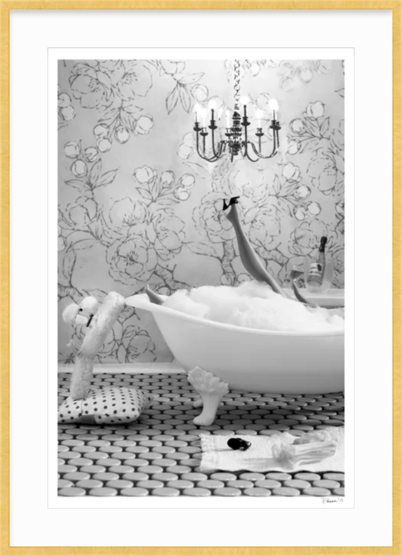 Bath Time Leg (Black & White)