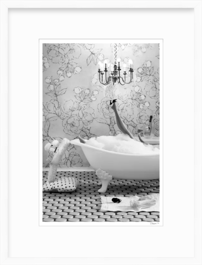 Bath Time Leg (Black & White)
