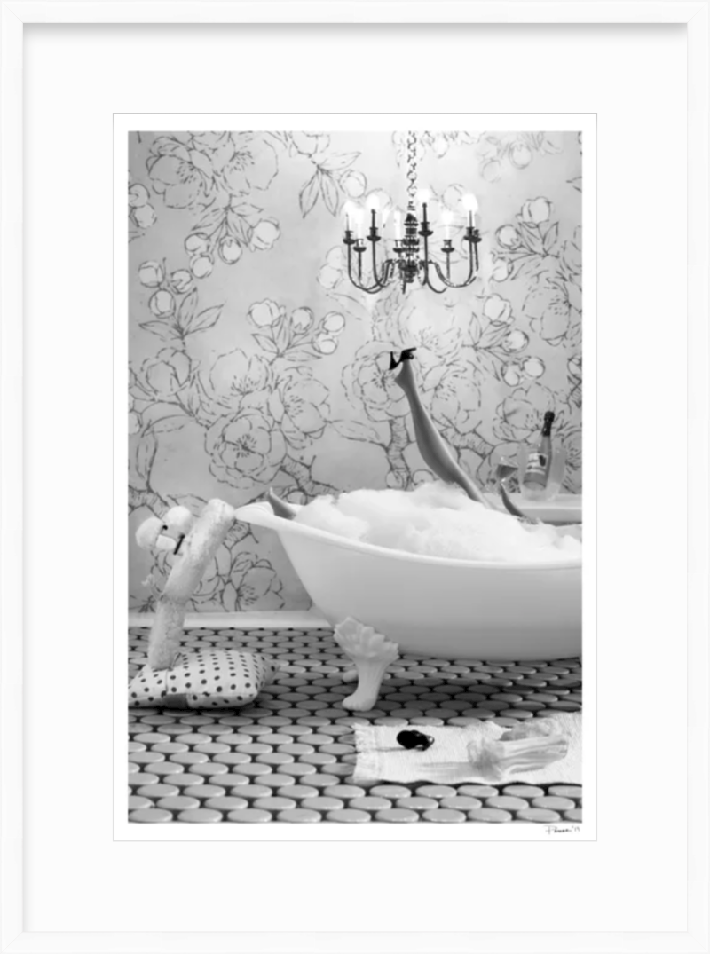 Bath Time Leg (Black & White)