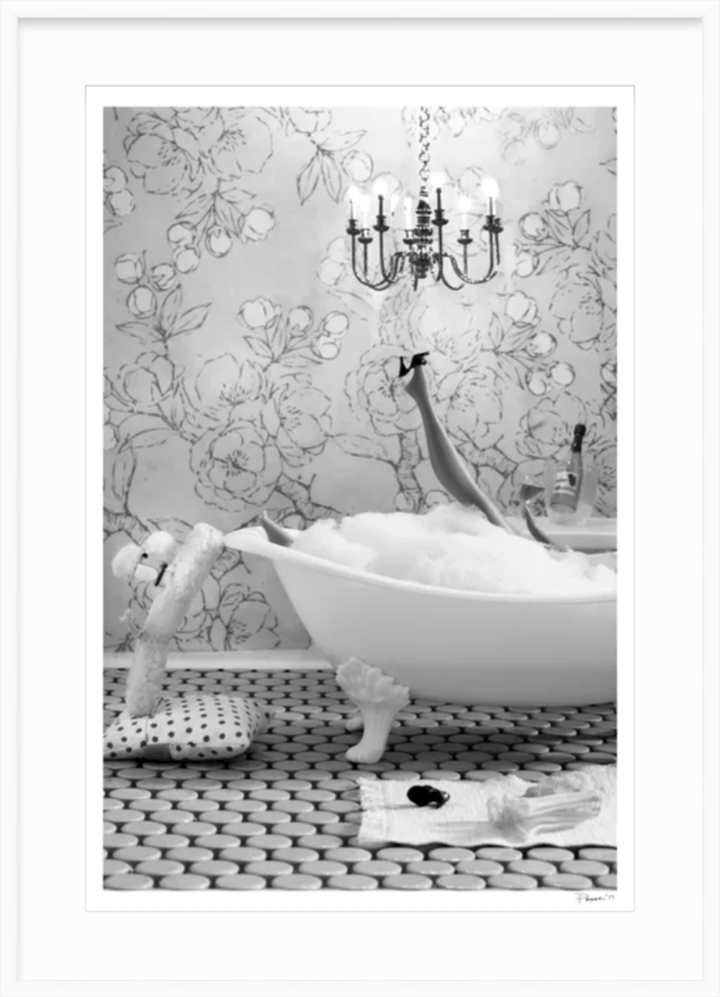 Bath Time Leg (Black & White)