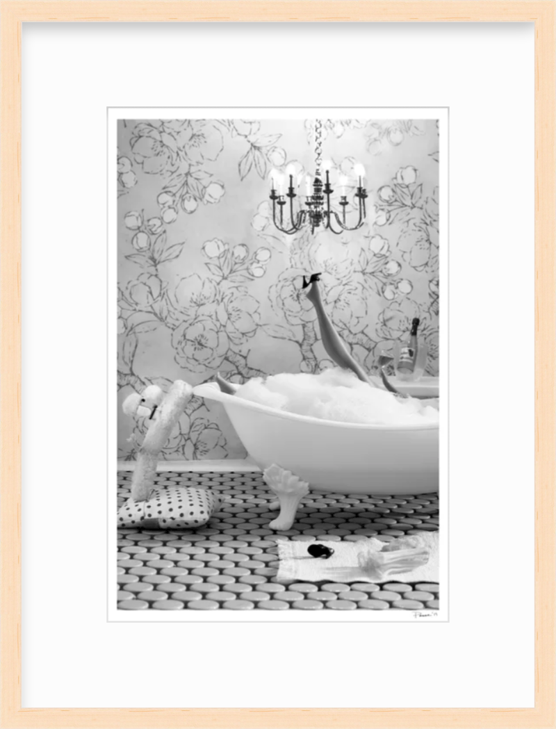 Bath Time Leg (Black & White)