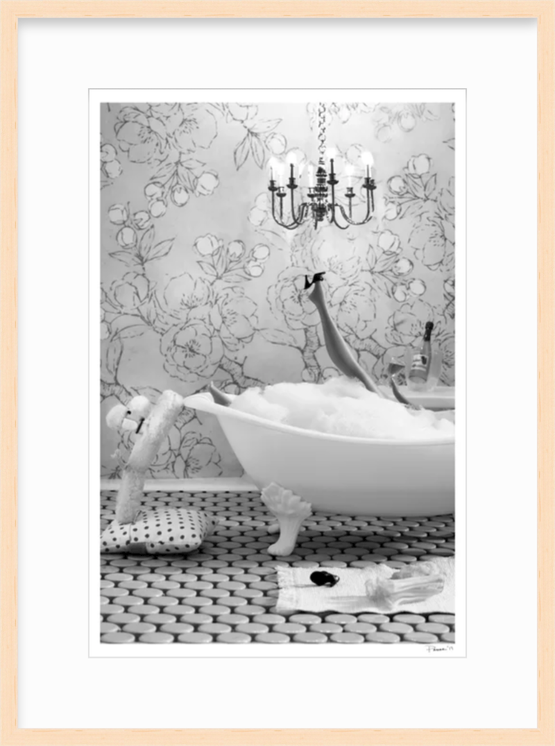 Bath Time Leg (Black & White)
