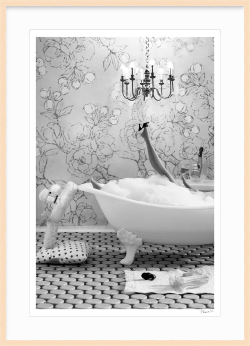 Bath Time Leg (Black & White)