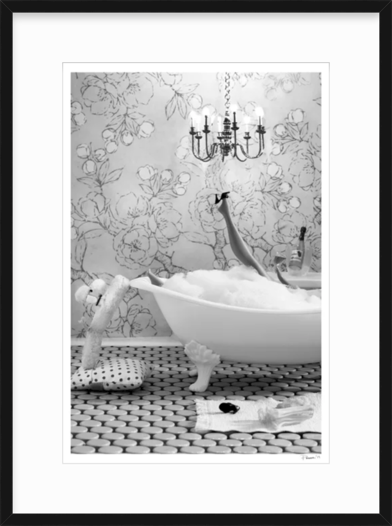 Bath Time Leg (Black & White)