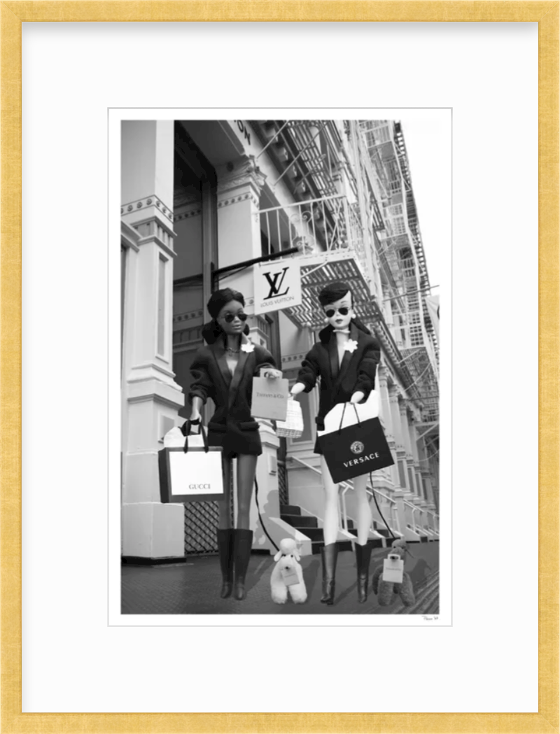 Girls of Soho with Black Barbie B&W