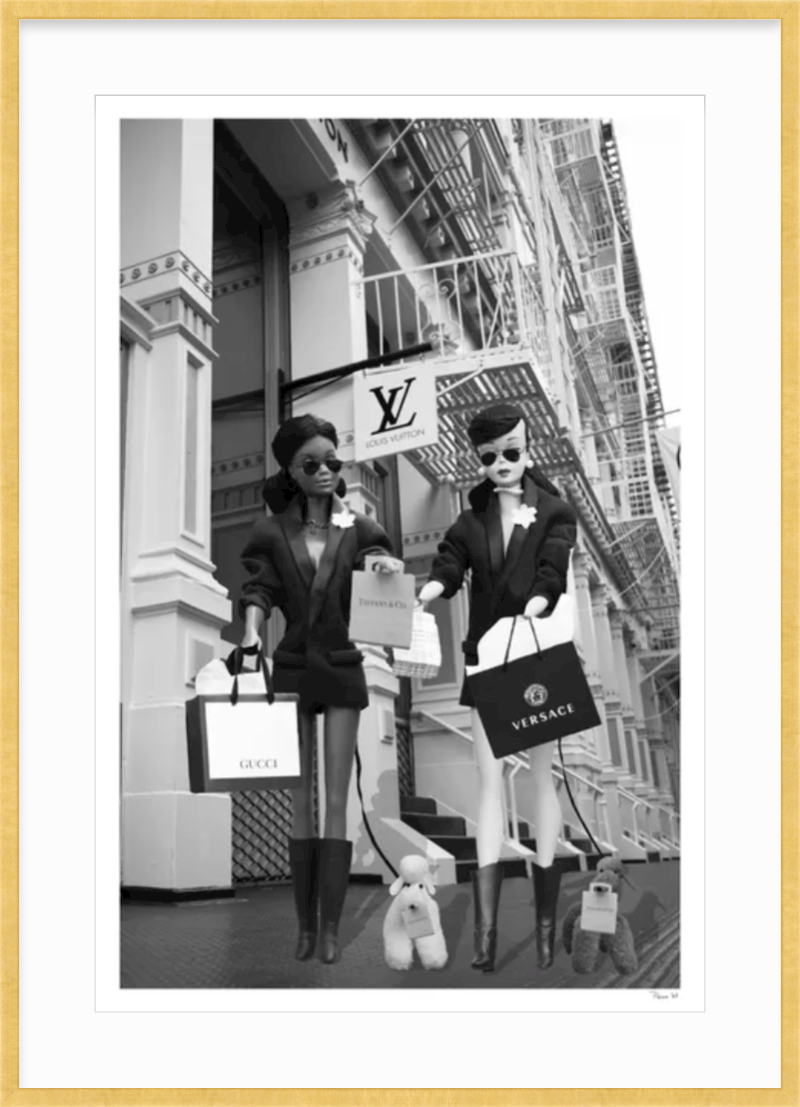 Girls of Soho with Black Barbie B&W