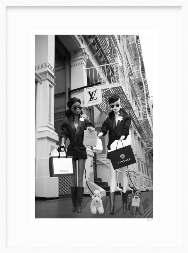 Girls of Soho with Black Barbie B&W
