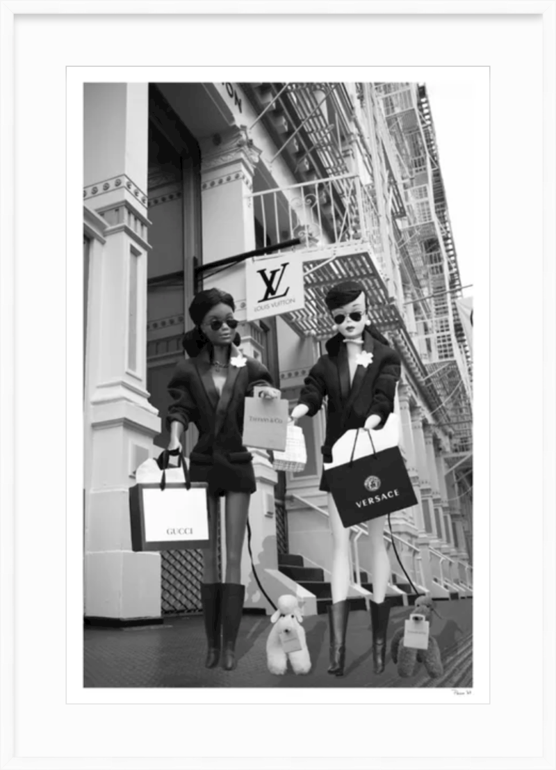 Girls of Soho with Black Barbie B&W