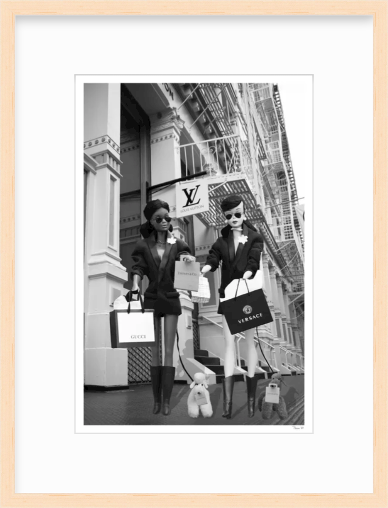 Girls of Soho with Black Barbie B&W