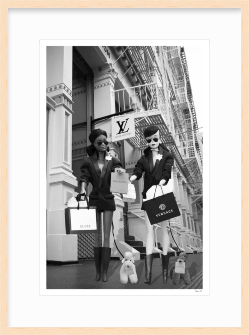 Girls of Soho with Black Barbie B&W