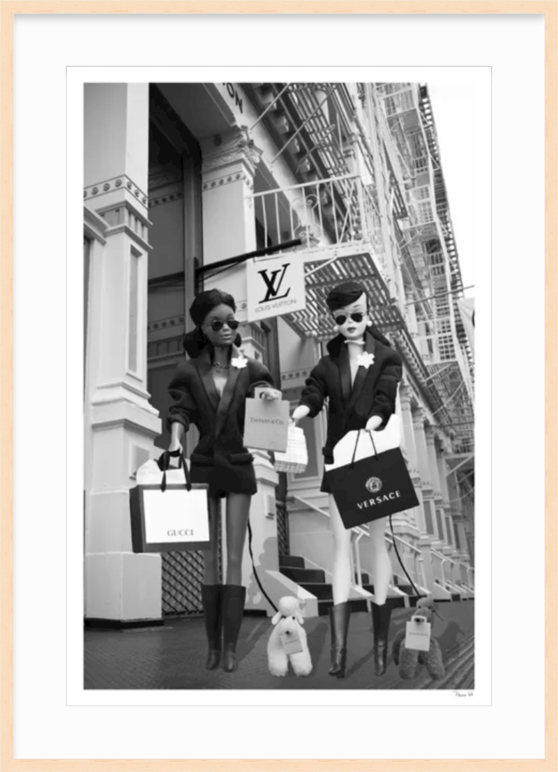 Girls of Soho with Black Barbie B&W