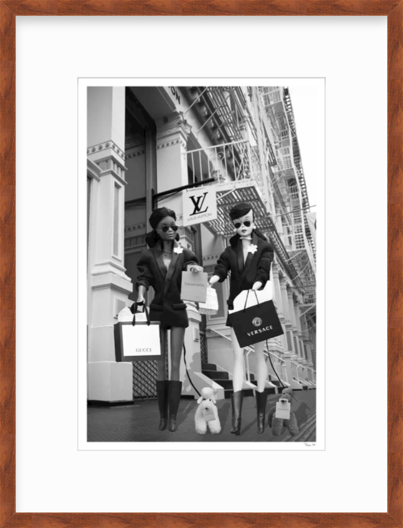 Girls of Soho with Black Barbie B&W