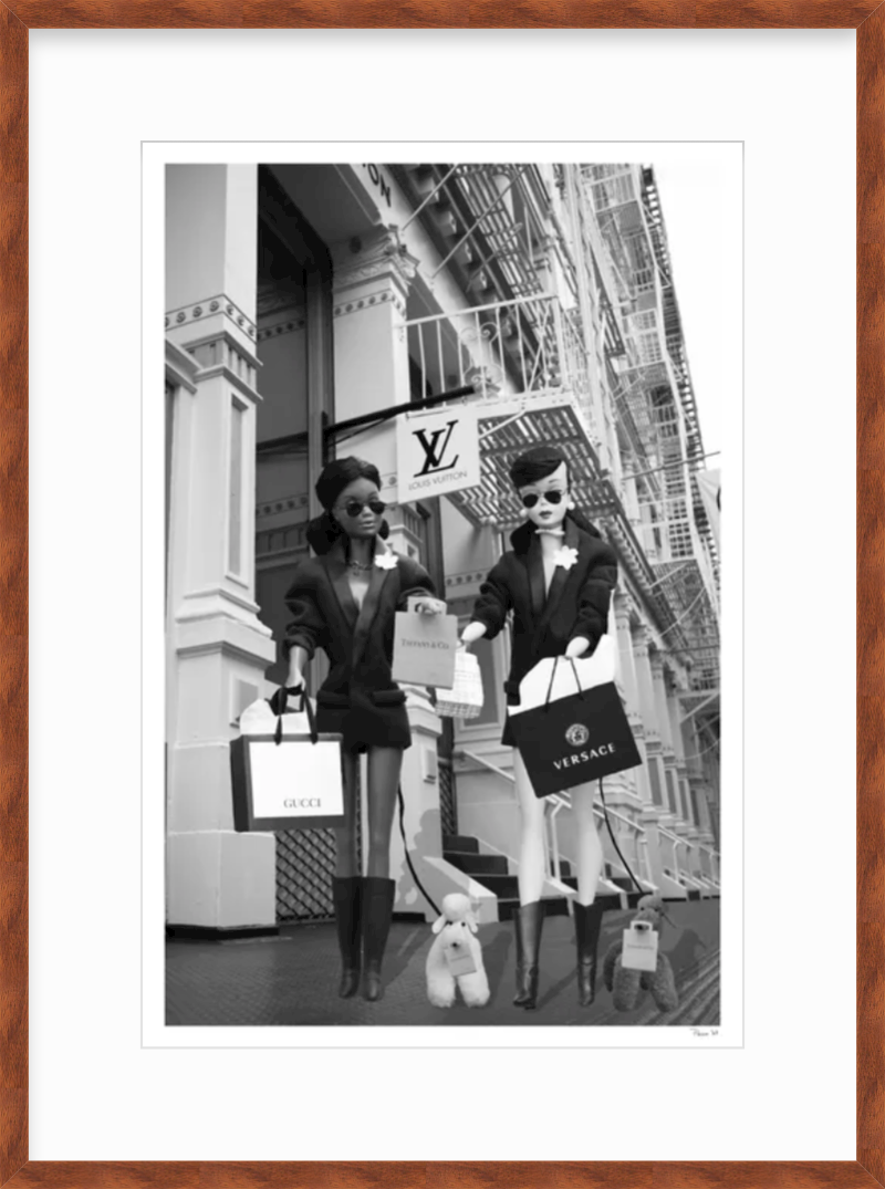 Girls of Soho with Black Barbie B&W