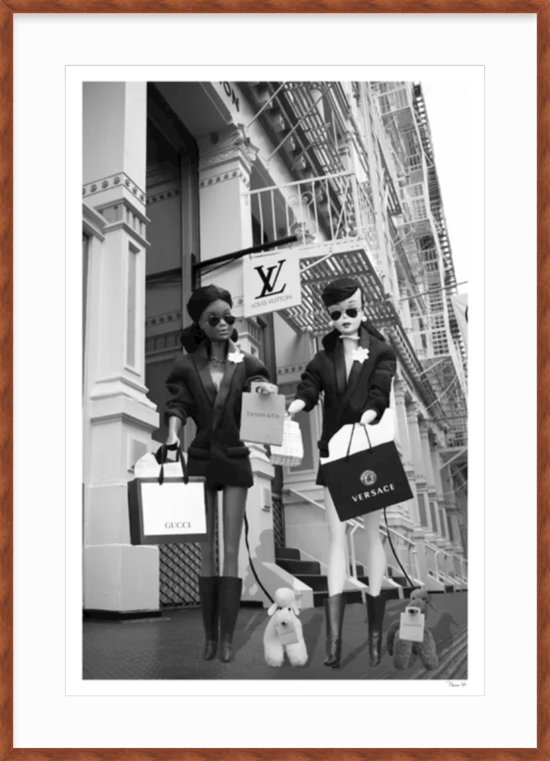 Girls of Soho with Black Barbie B&W