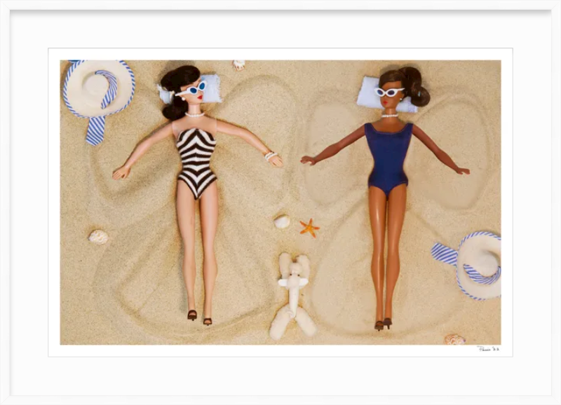 Sand Angels (Brunette & Black Barbie)