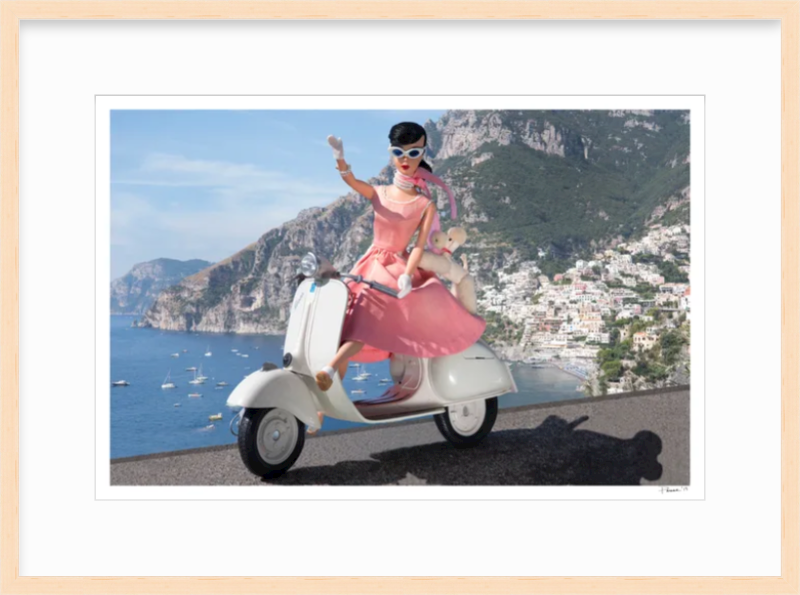 Scootering in Positano (Brunette)