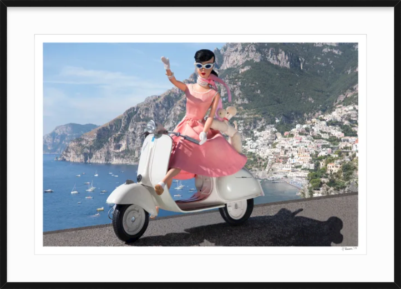 Scootering in Positano (Brunette)