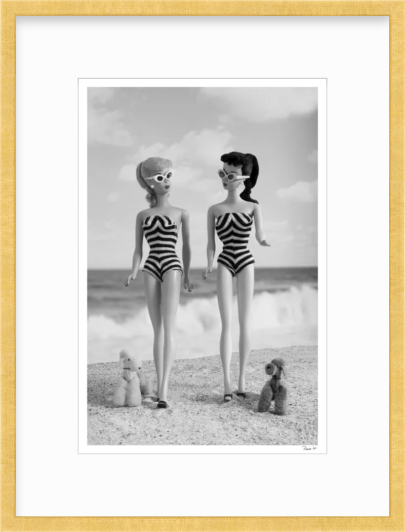 Beach Girls Walking (Black & White)