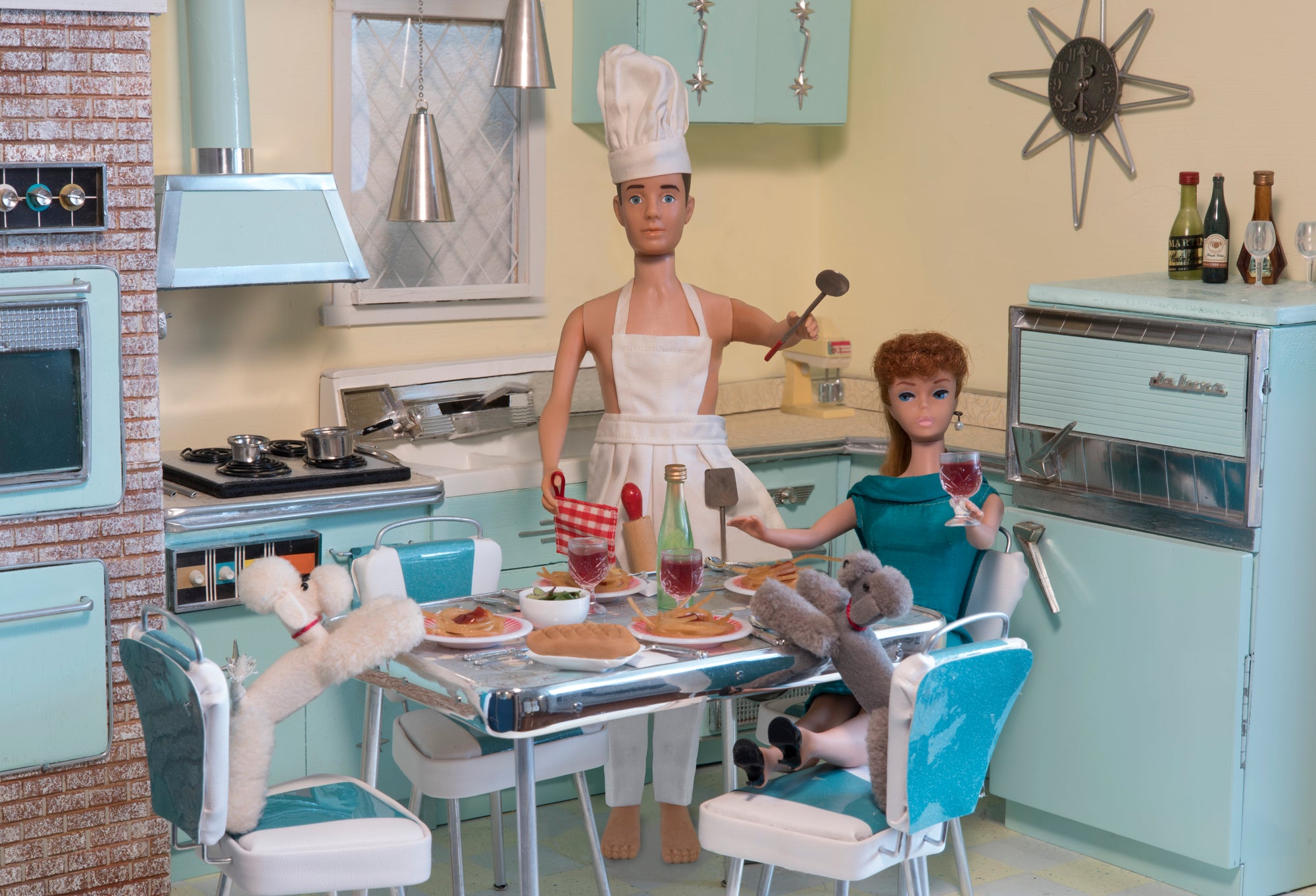 Sunday Kitchen (Ken and RedHead Barbie)